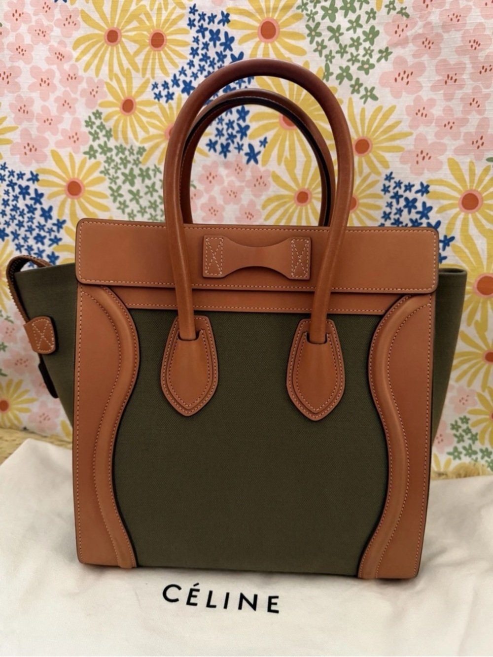 Flash sale before consignment; Celine Canvas and Leather Mini Luggage Tote - Picture 12 of 16